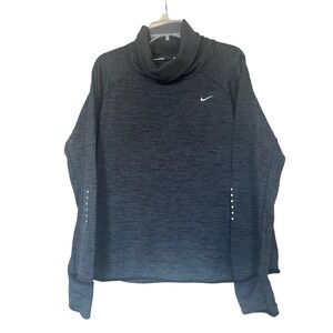 Nike Running Pullover Top Dri-FIT Reflective Thumb Holes Athletic XL